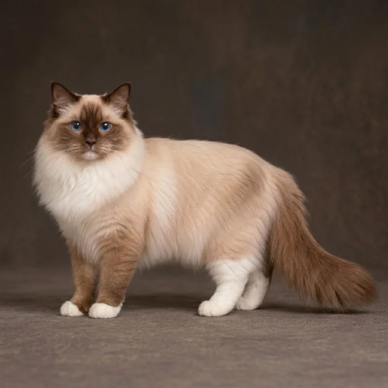 Chocolate mitted Ragdol kinézete